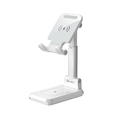 Portable 10W Qi 2 In 1 Mobile Wireless Charger Foldable Phone Holder
